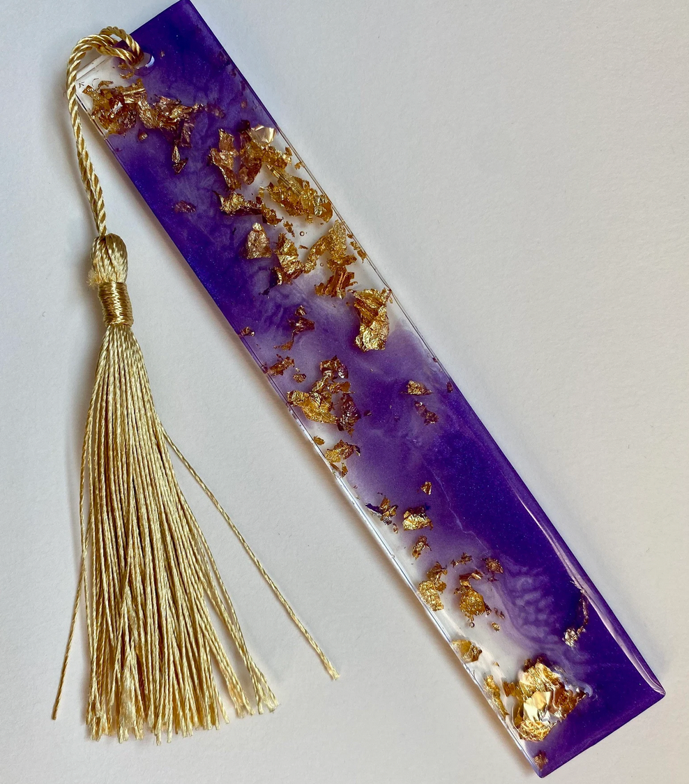 Marque page en résine , couleurs au choix