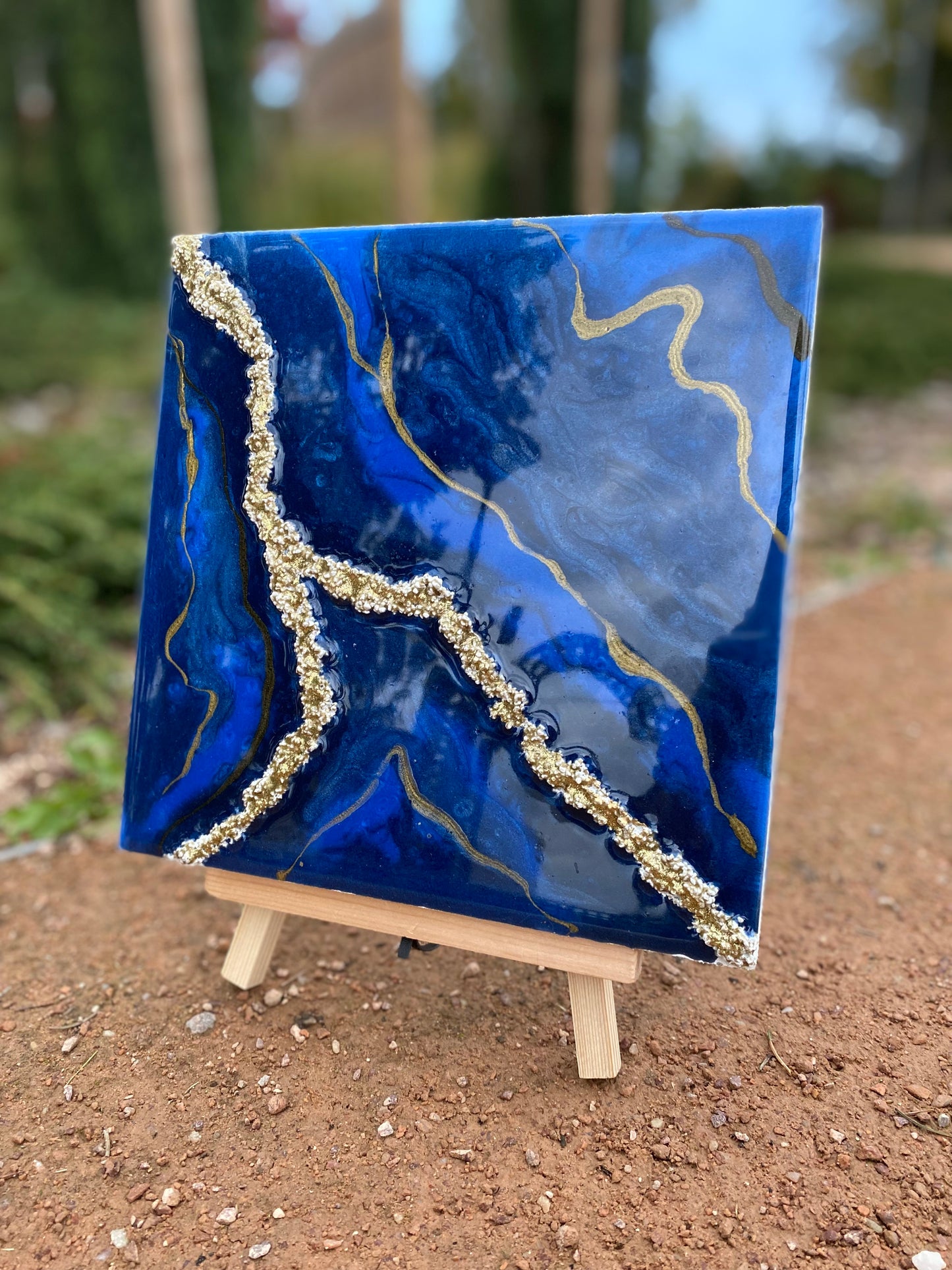 Mini œuvre d’Art bleu